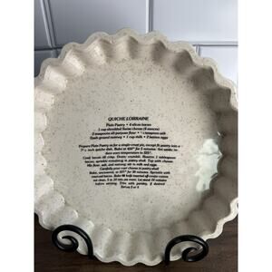 Vintage Quiche Lorraine Baking Scalloped Tart Baking Dish Quiche Recipe Large
